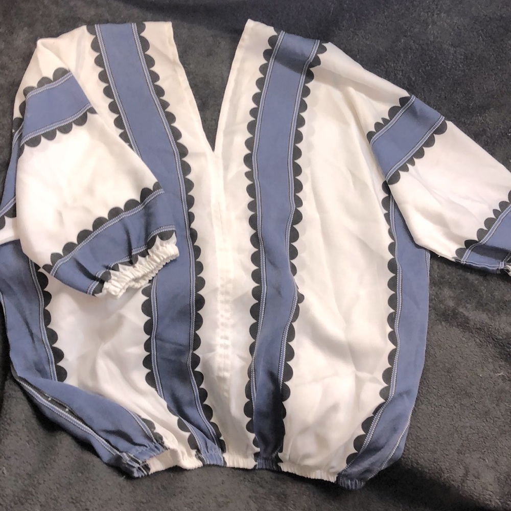 Shein Stripped 3/4 Sleeve Large Striped blouse